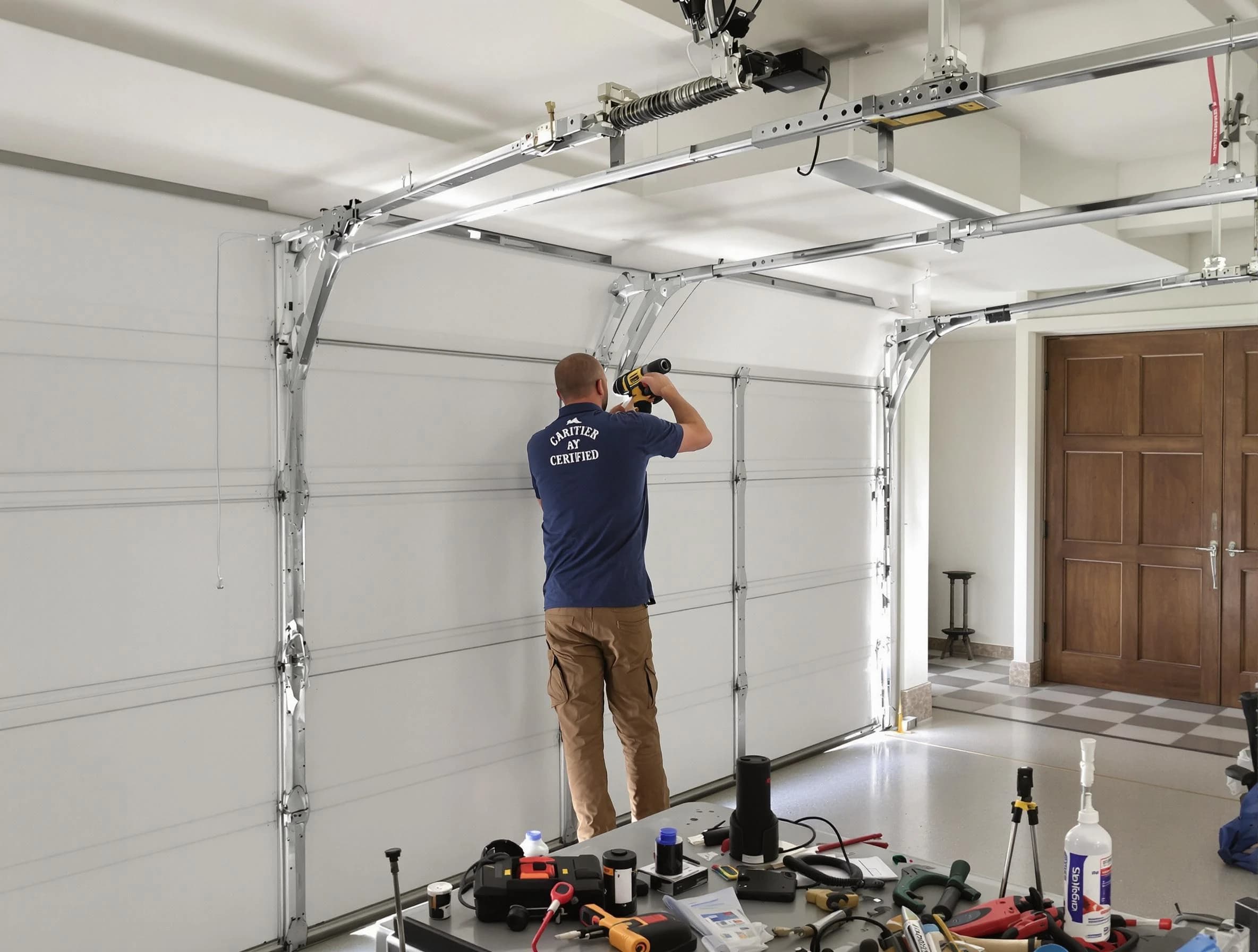 Hinsdale Garage Door Repair certified technician performing precision garage door repair in Hinsdale