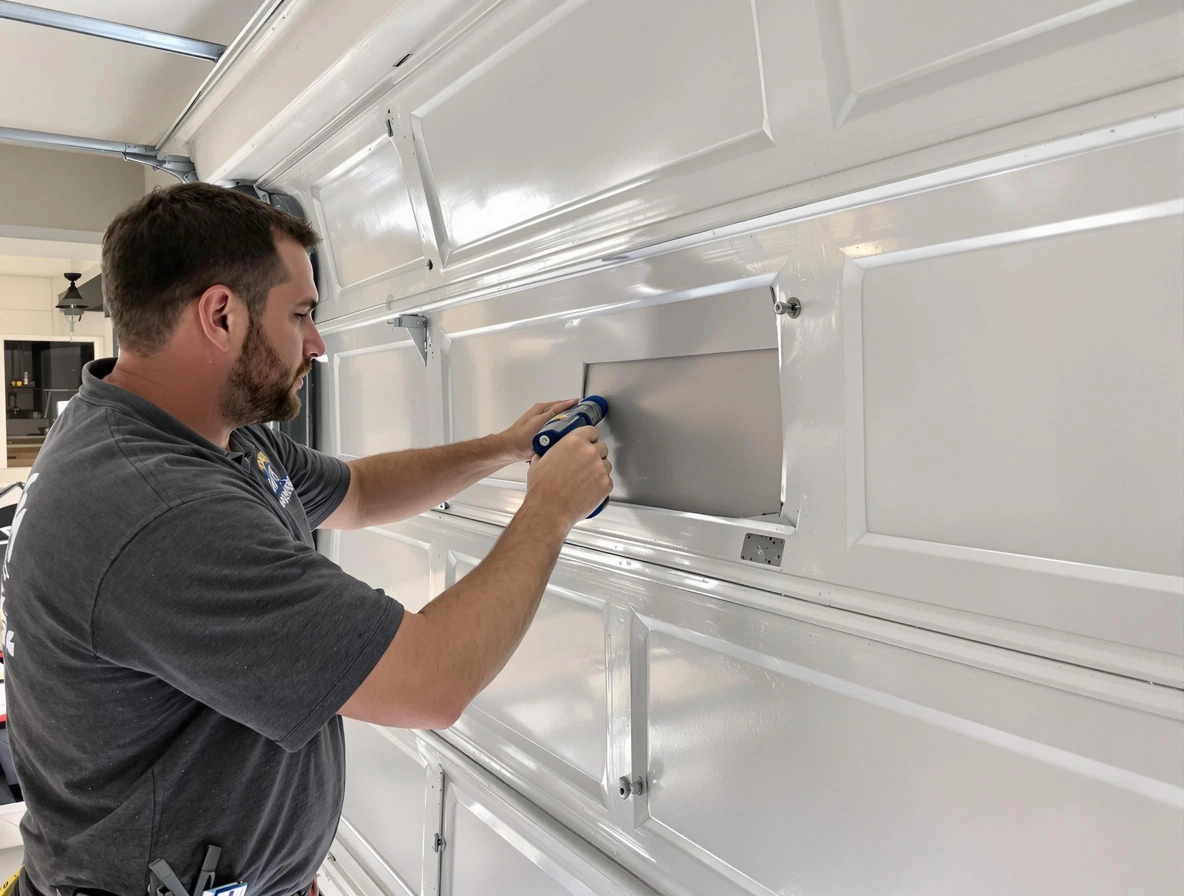 Garage door panel repair by Hinsdale Garage Door Repair in Hinsdale