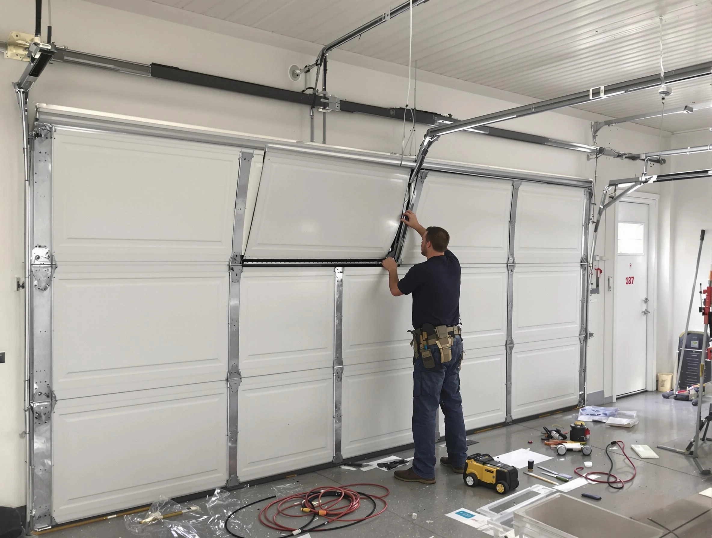 Garage Door Section Replacement in Hinsdale