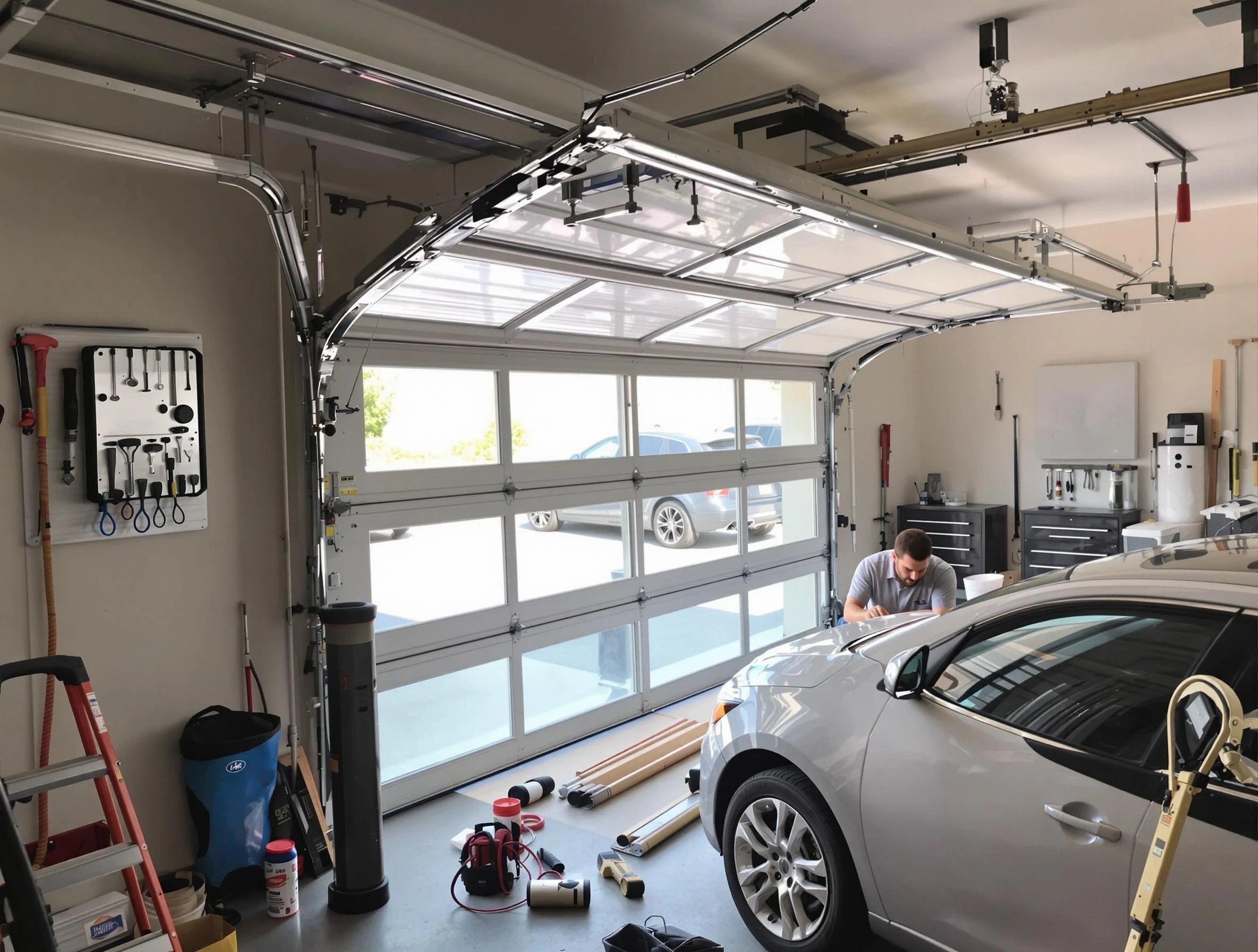 Garage door noise reduction service by Hinsdale Garage Door Repair in Hinsdale