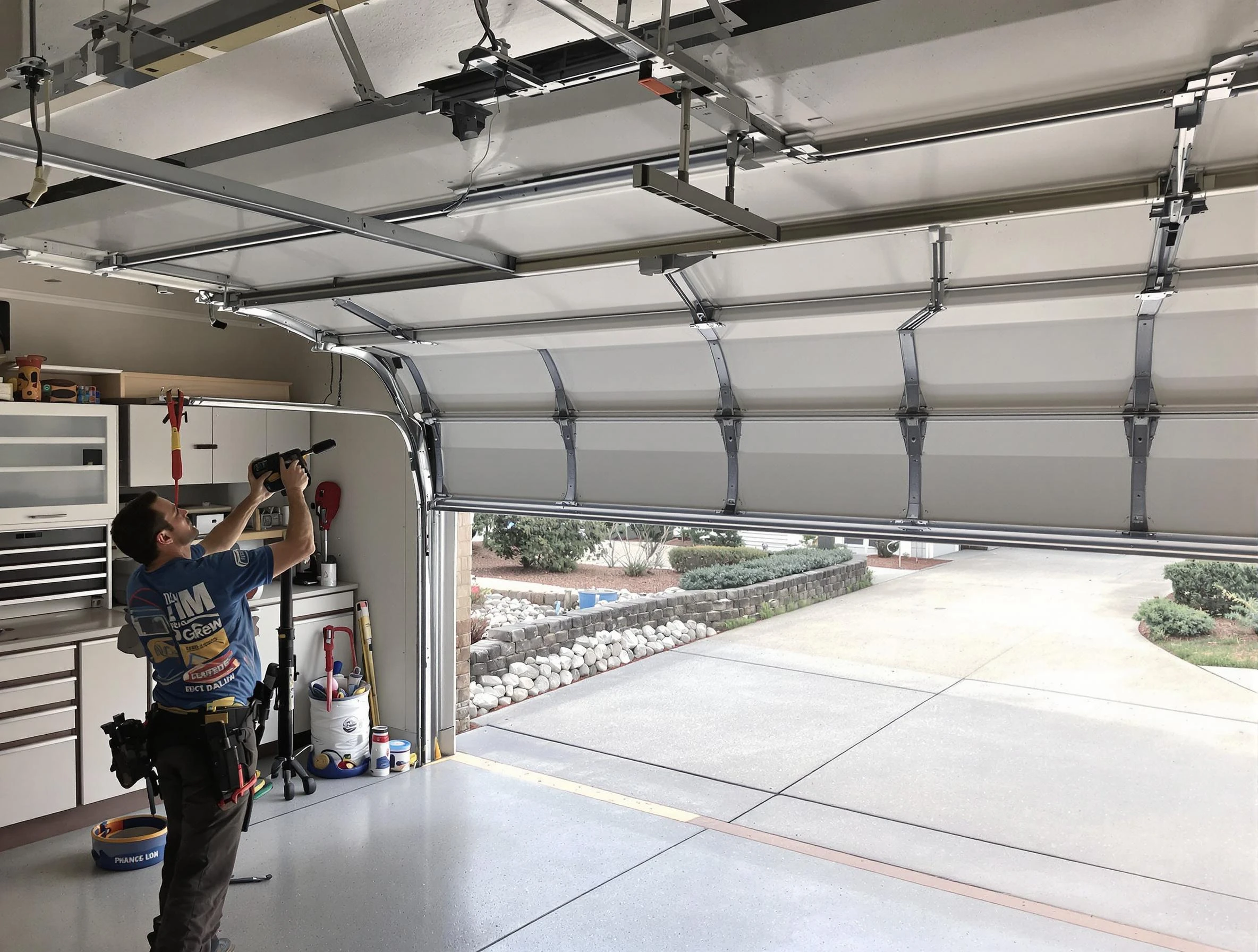 Garage door track repair service by Hinsdale Garage Door Repair in Hinsdale